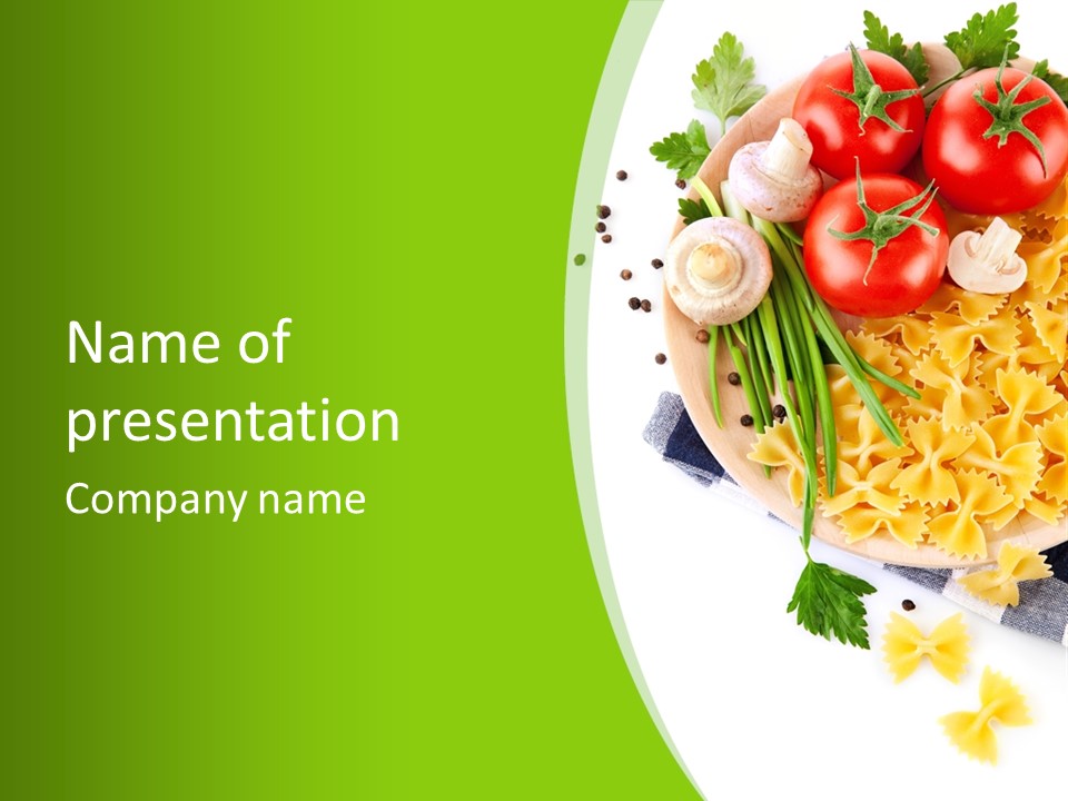 Prepared Vegetarian Plant PowerPoint Template