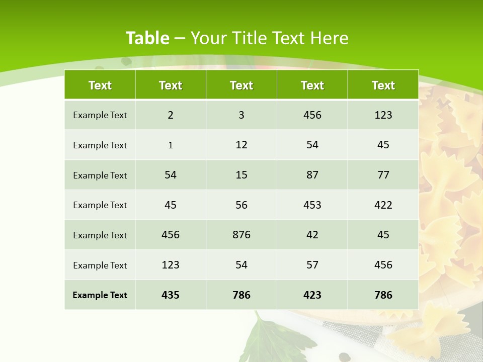 Prepared Vegetarian Plant PowerPoint Template