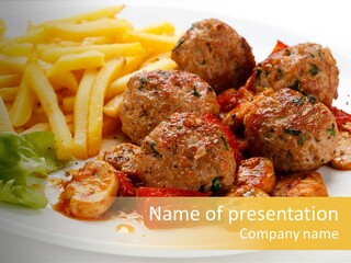 Potato Meal Meatball PowerPoint Template