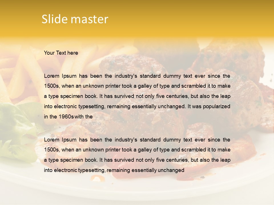 Potato Meal Meatball PowerPoint Template