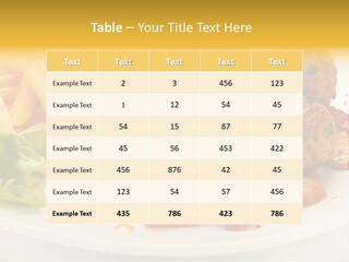 Potato Meal Meatball PowerPoint Template