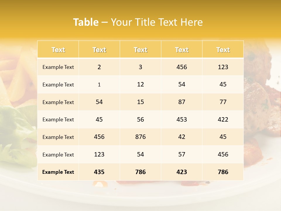 Potato Meal Meatball PowerPoint Template