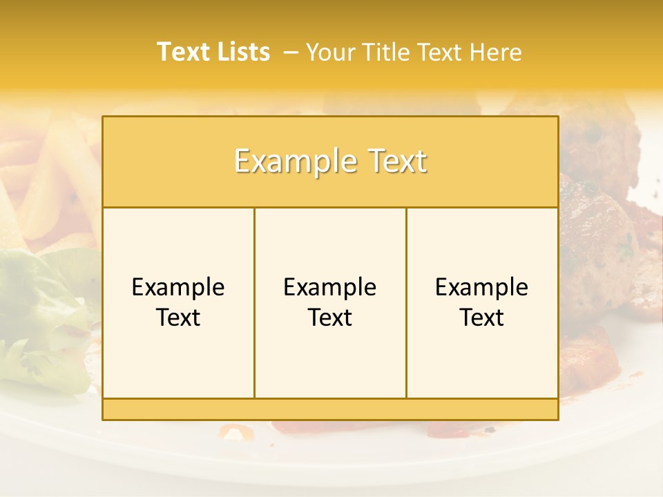 Potato Meal Meatball PowerPoint Template