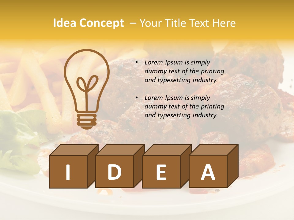 Potato Meal Meatball PowerPoint Template