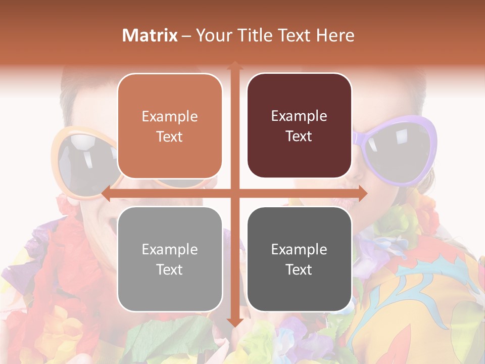 Group Round Girl PowerPoint Template