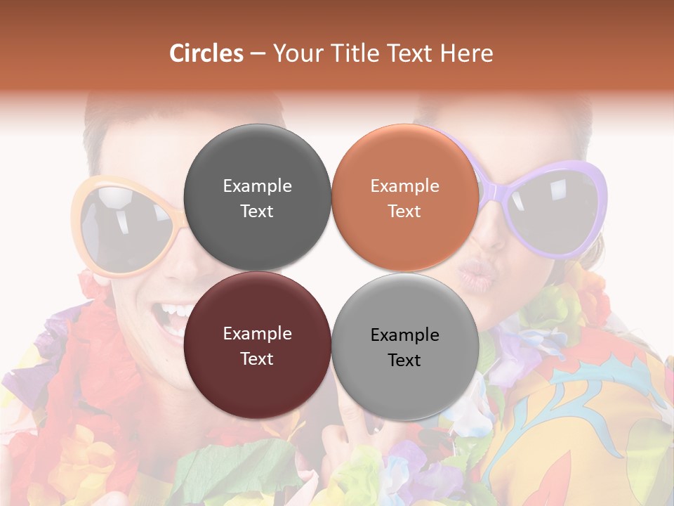 Group Round Girl PowerPoint Template