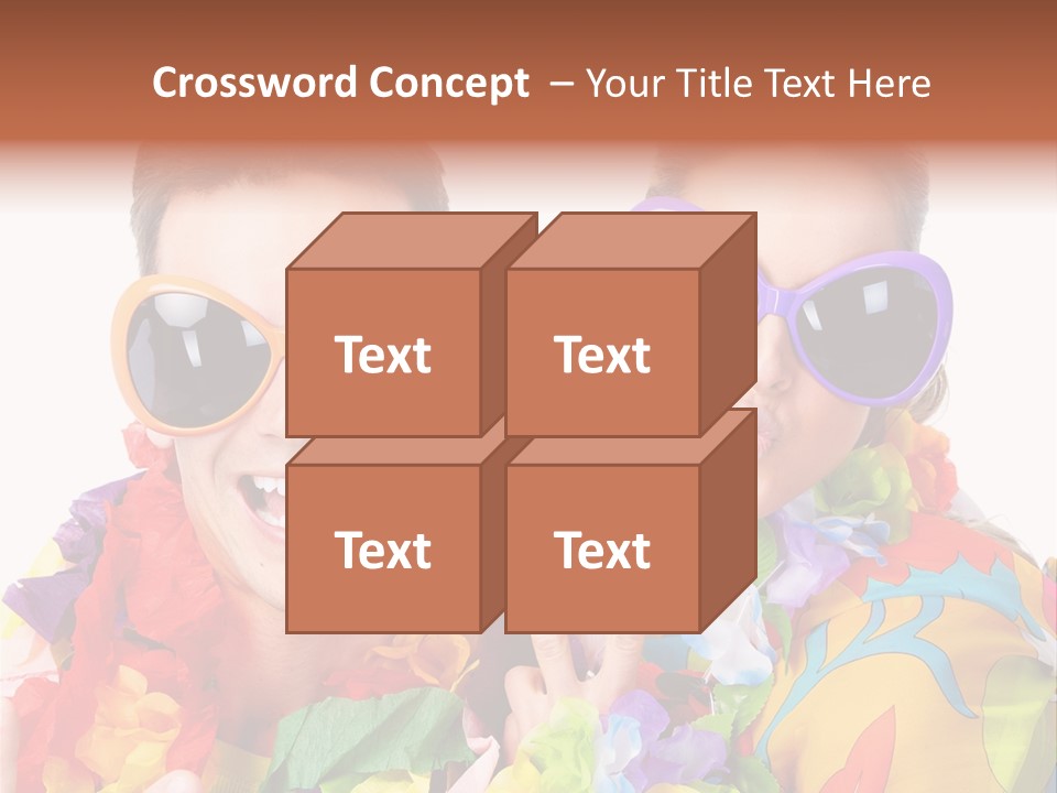 Group Round Girl PowerPoint Template