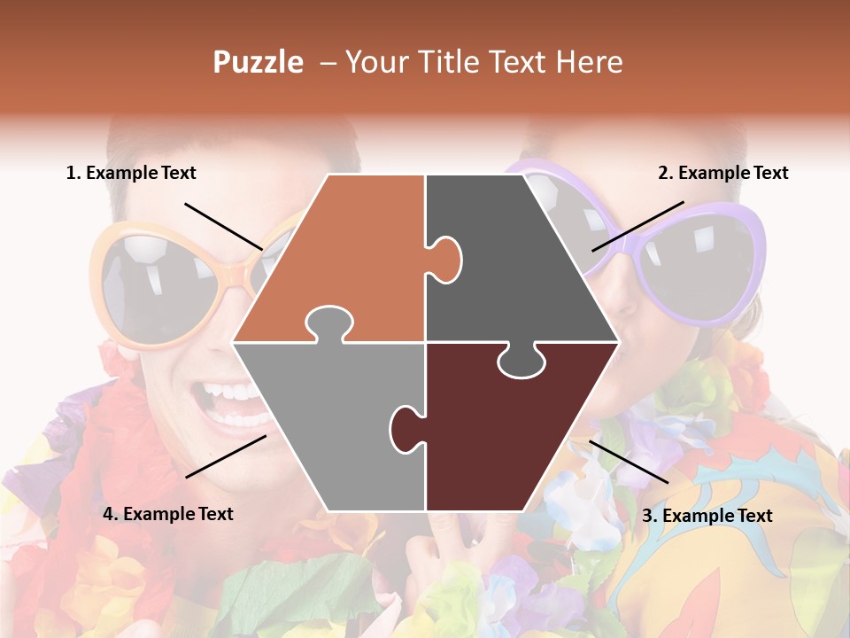 Group Round Girl PowerPoint Template