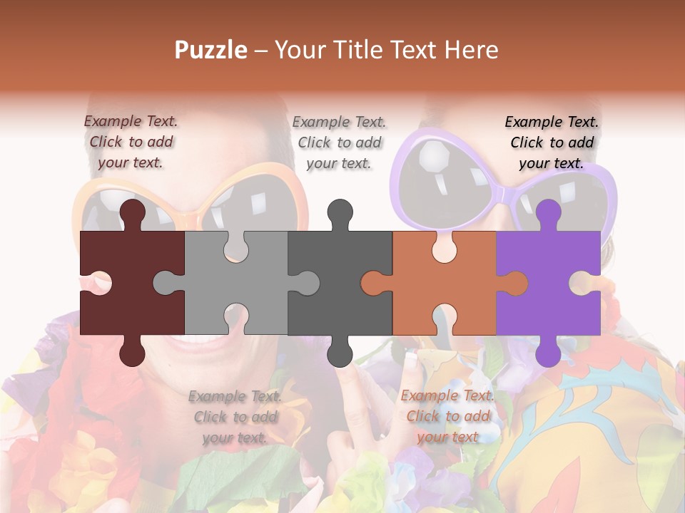 Group Round Girl PowerPoint Template