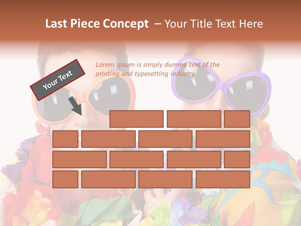 Group Round Girl PowerPoint Template