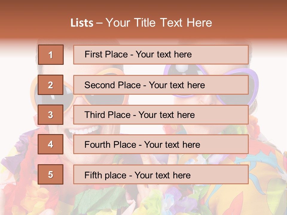 Group Round Girl PowerPoint Template