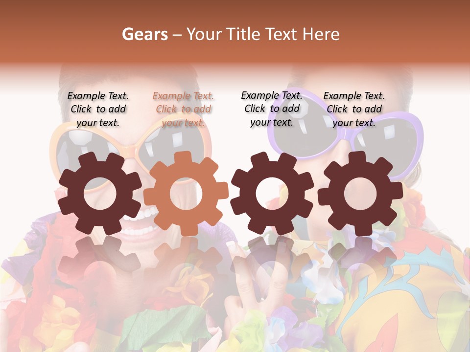 Group Round Girl PowerPoint Template