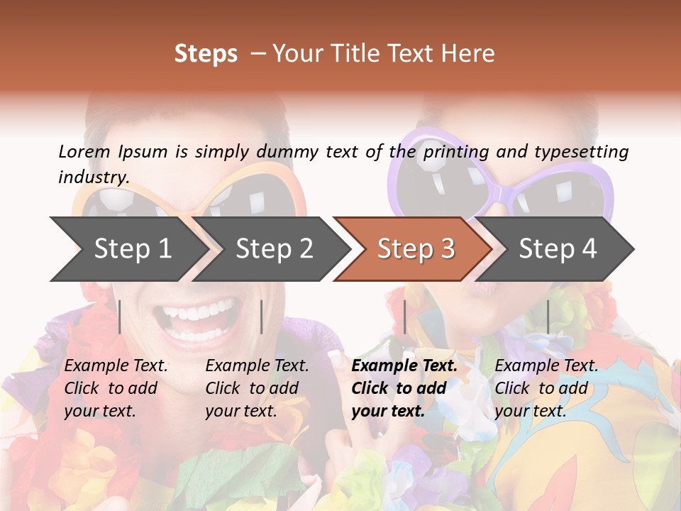 Group Round Girl PowerPoint Template