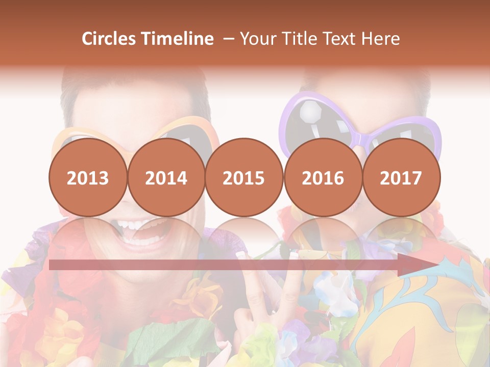 Group Round Girl PowerPoint Template