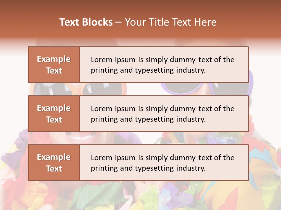 Group Round Girl PowerPoint Template