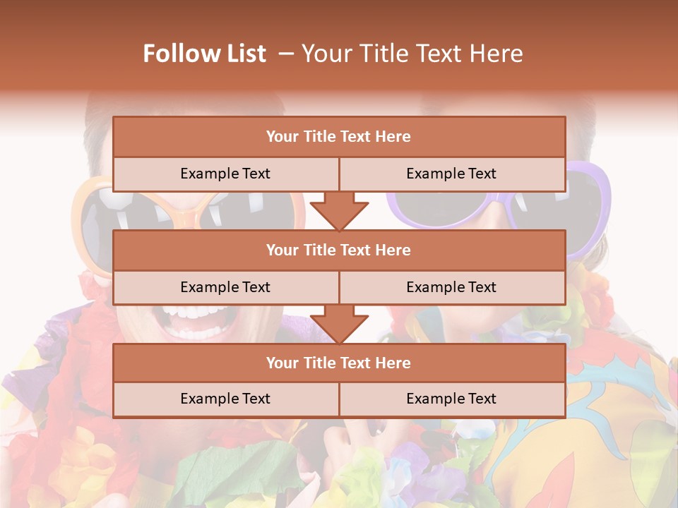 Group Round Girl PowerPoint Template