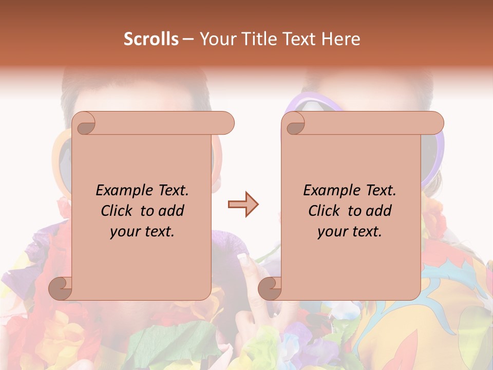 Group Round Girl PowerPoint Template