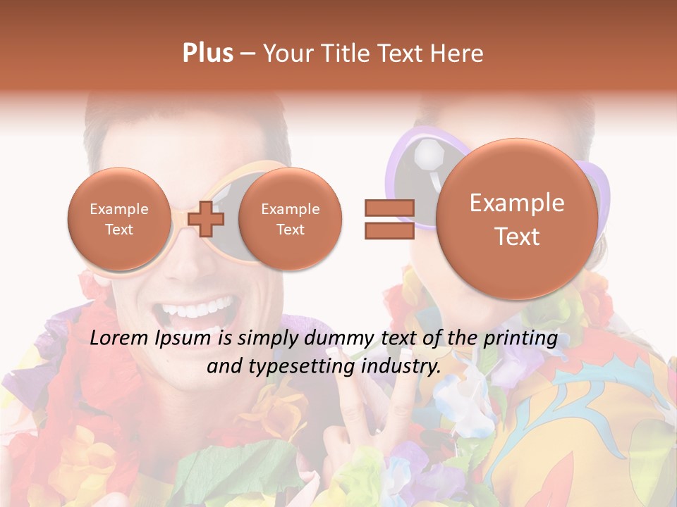 Group Round Girl PowerPoint Template