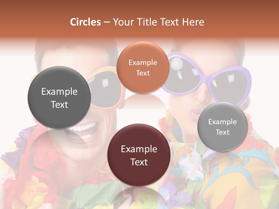 Group Round Girl PowerPoint Template