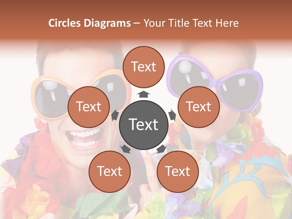 Group Round Girl PowerPoint Template