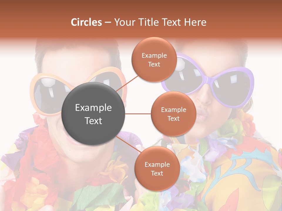 Group Round Girl PowerPoint Template