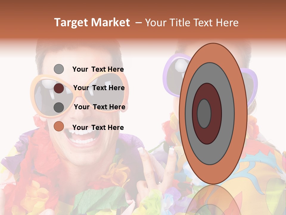 Group Round Girl PowerPoint Template