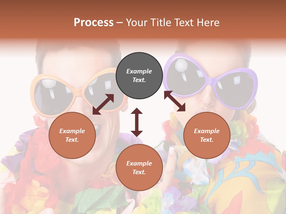 Group Round Girl PowerPoint Template