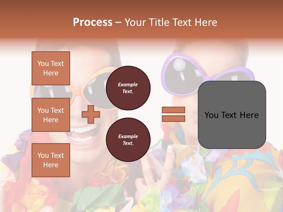 Group Round Girl PowerPoint Template