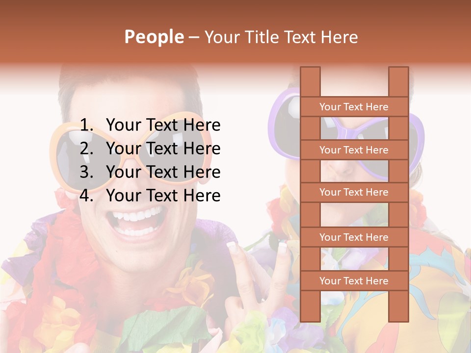 Group Round Girl PowerPoint Template