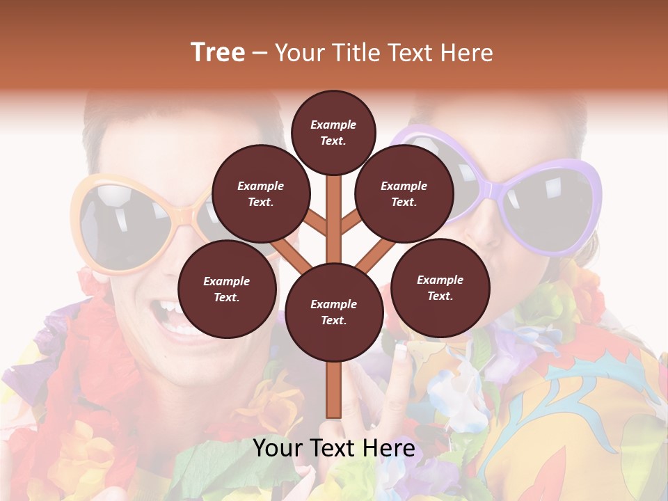 Group Round Girl PowerPoint Template