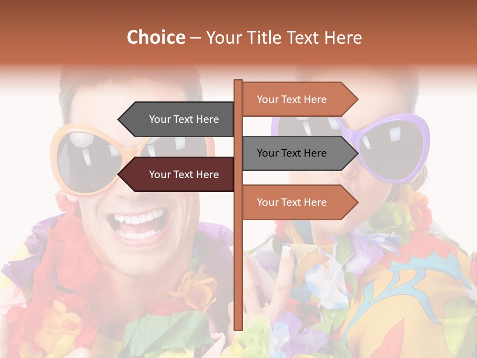 Group Round Girl PowerPoint Template