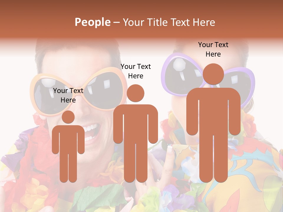 Group Round Girl PowerPoint Template