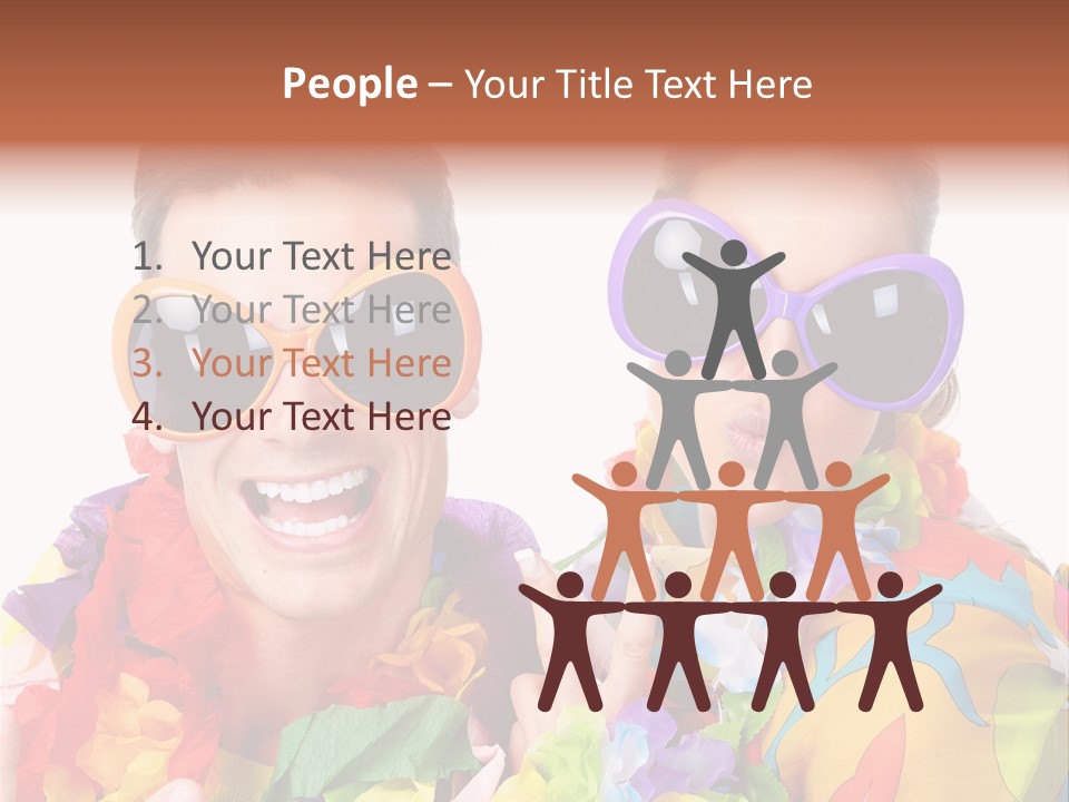 Group Round Girl PowerPoint Template