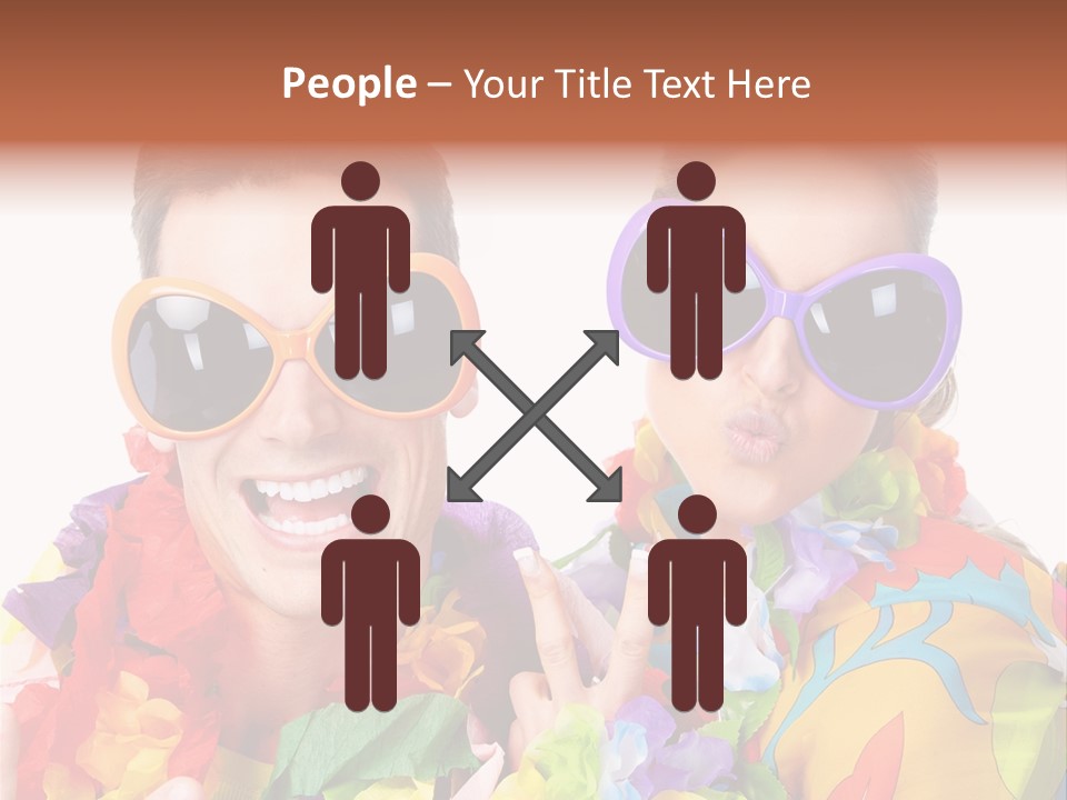 Group Round Girl PowerPoint Template