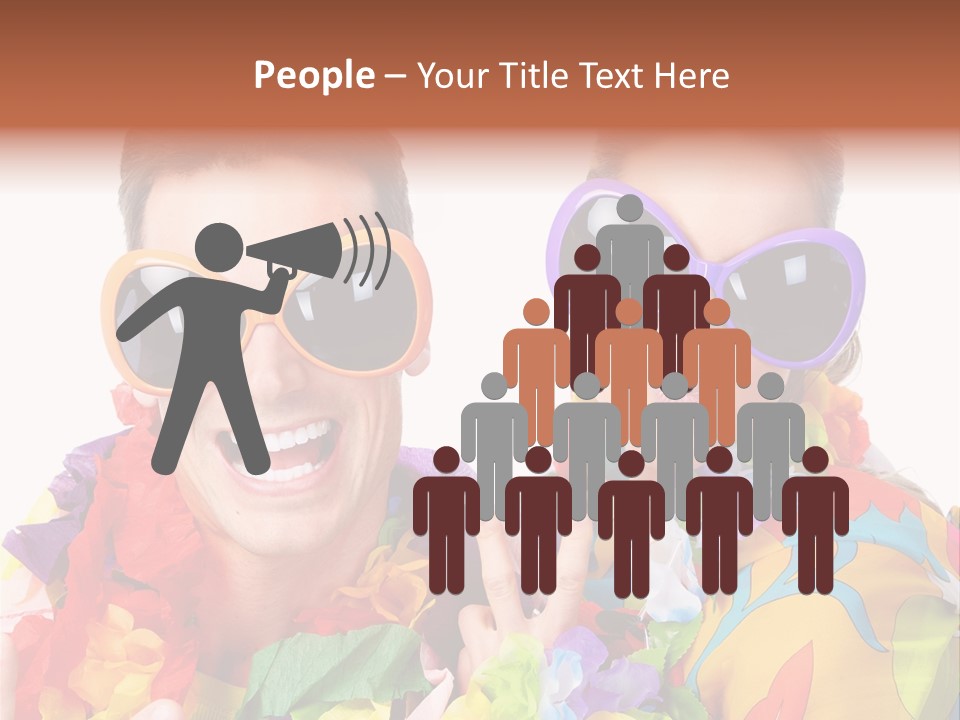 Group Round Girl PowerPoint Template