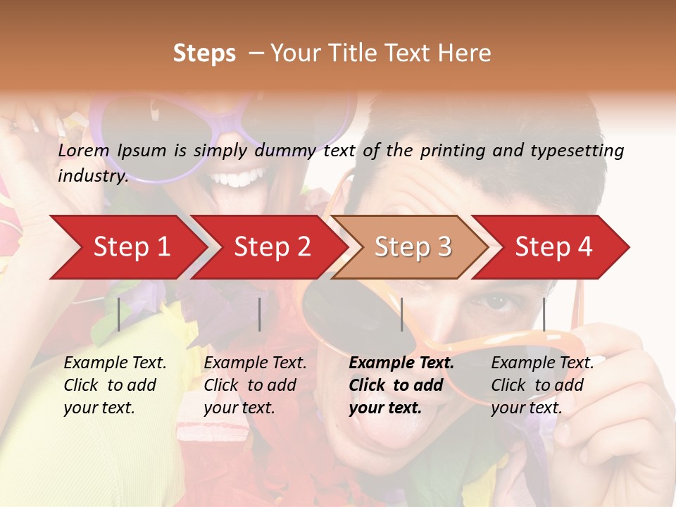 Happy Portrait Smiling PowerPoint Template