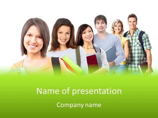 Student Group Portrait PowerPoint Template