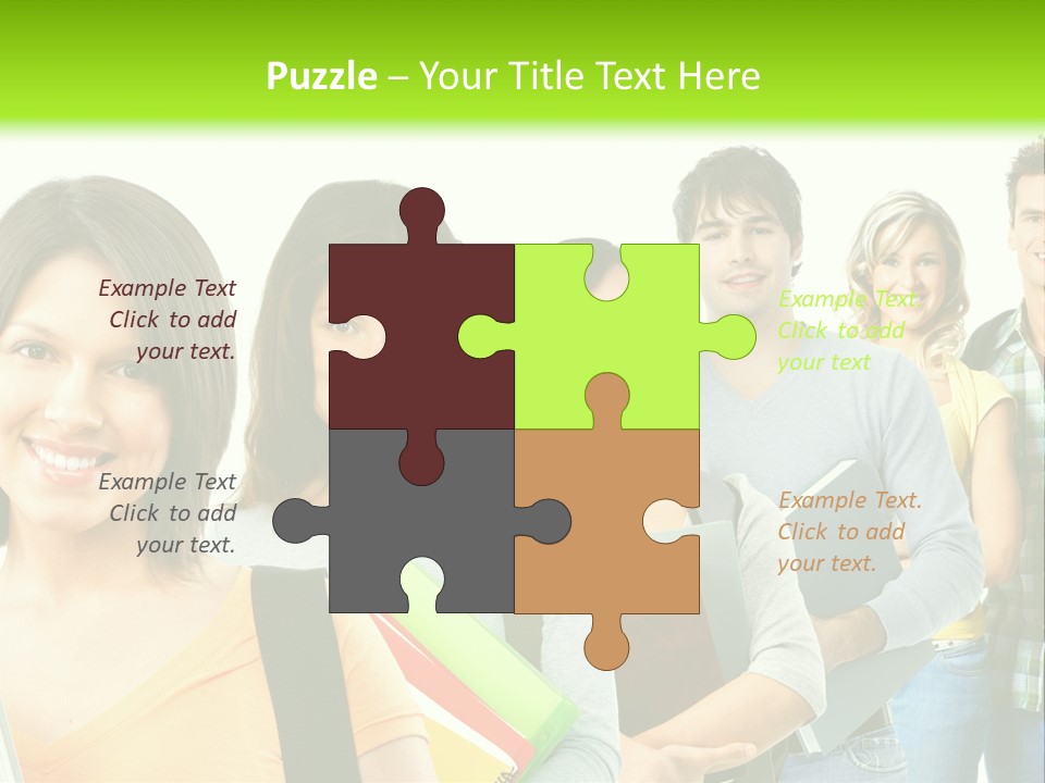 Student Group Portrait PowerPoint Template