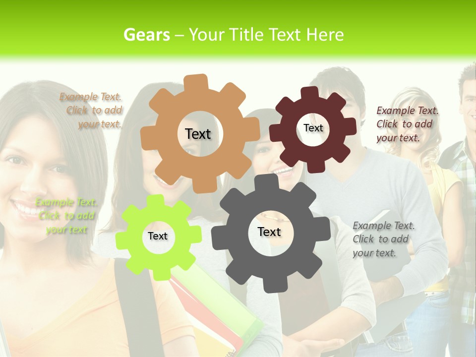 Student Group Portrait PowerPoint Template