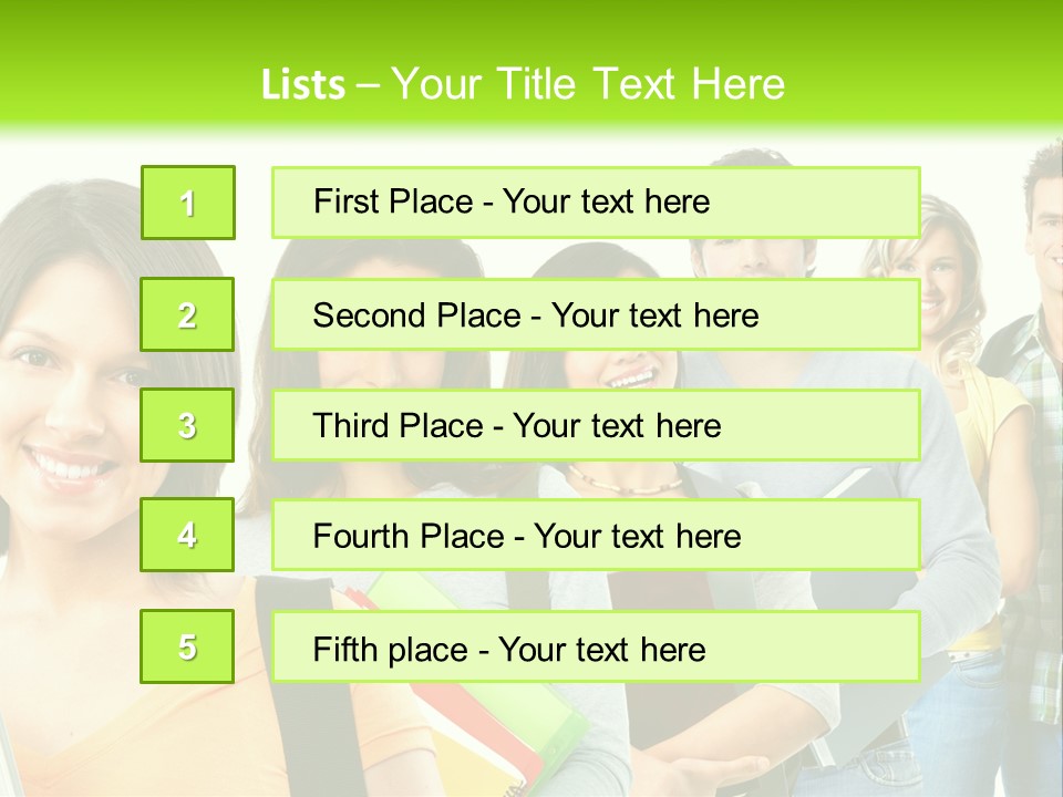 Student Group Portrait PowerPoint Template