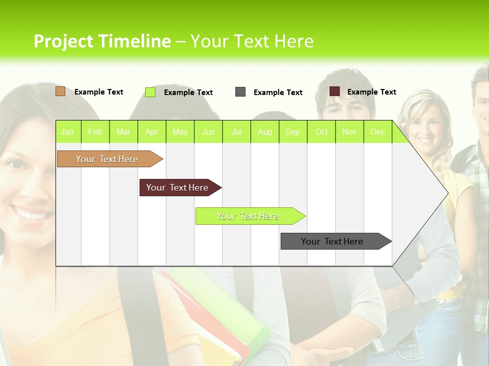 Student Group Portrait PowerPoint Template