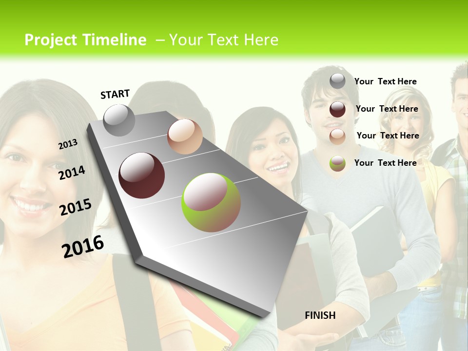 Student Group Portrait PowerPoint Template