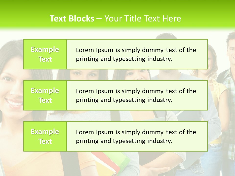 Student Group Portrait PowerPoint Template
