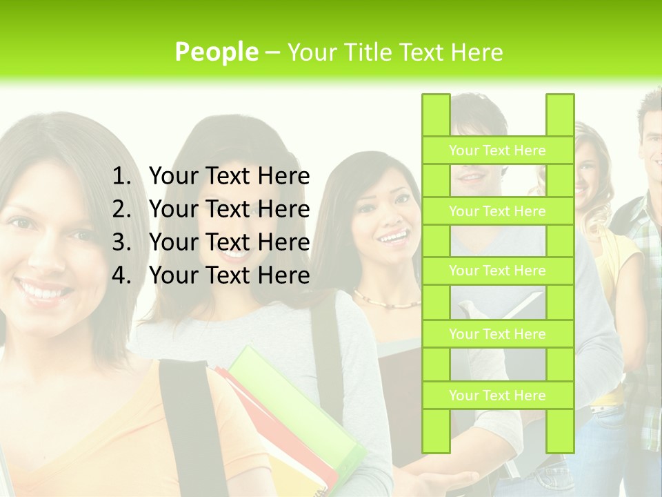 Student Group Portrait PowerPoint Template