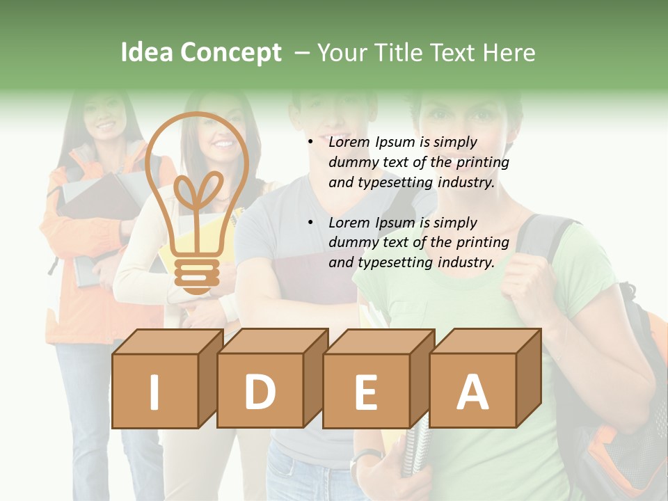 University School Man PowerPoint Template