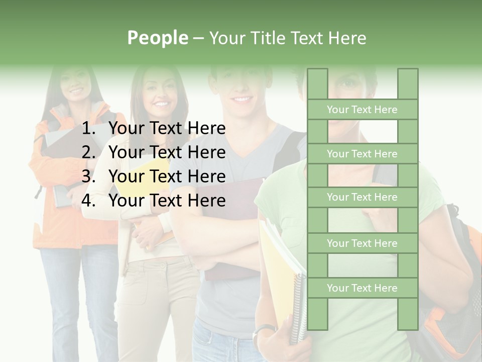 University School Man PowerPoint Template