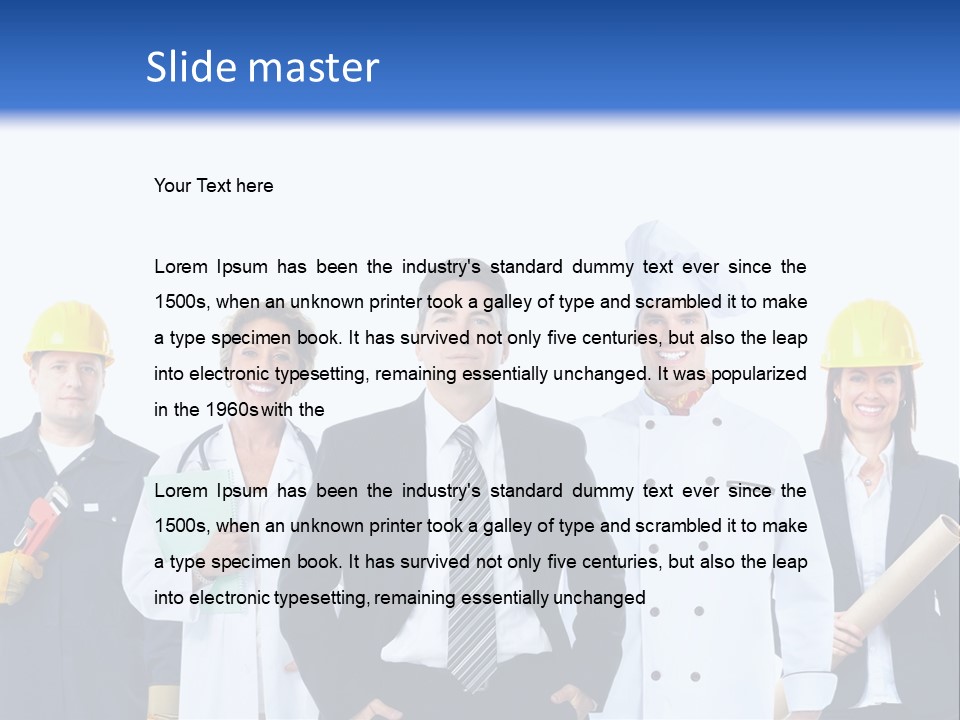 Person Community Employment PowerPoint Template