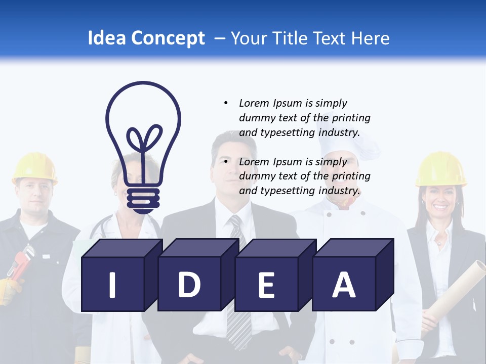 Person Community Employment PowerPoint Template