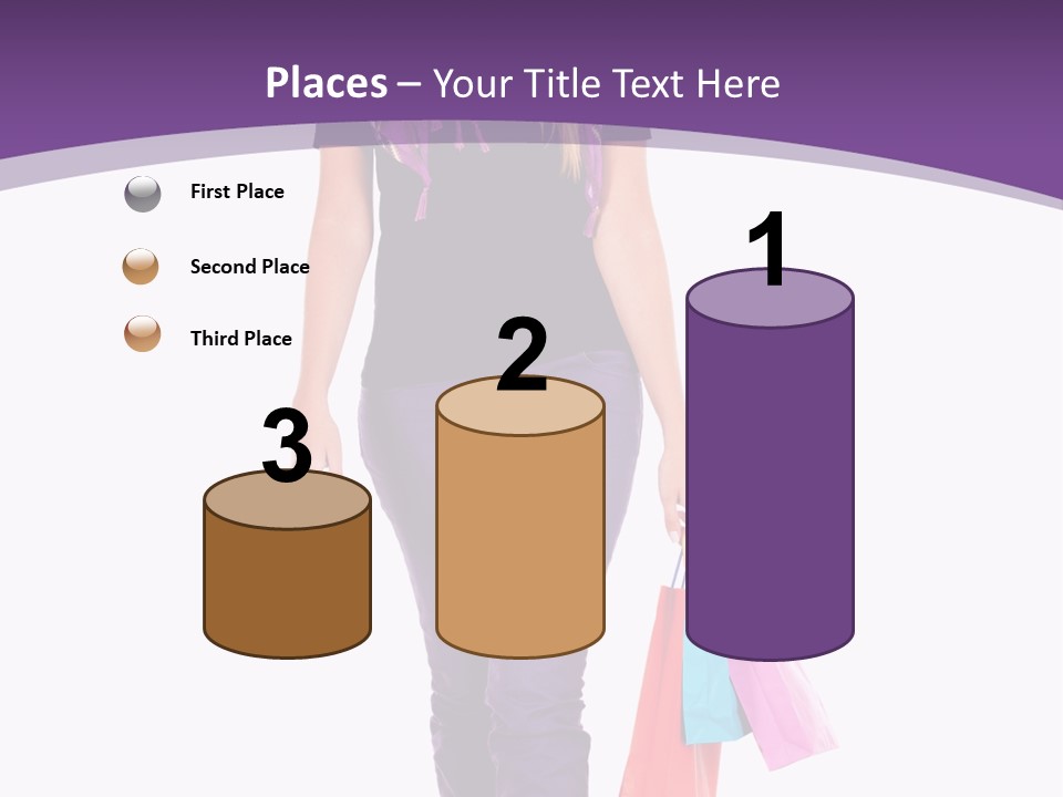 Holding Purchases Person PowerPoint Template