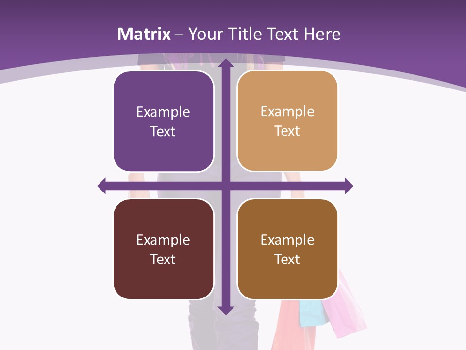 Holding Purchases Person PowerPoint Template